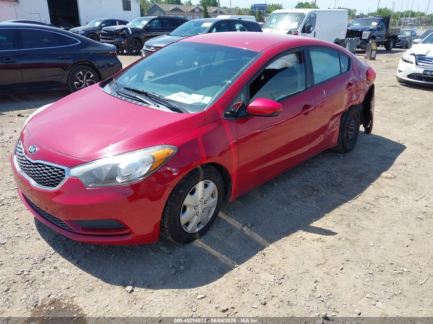 2016 Kia Forte VIN KNAFK4A6XG5475700 IAAI salvage auction — LEFT REAR, Salvage Title, sold $550 on 2026-07-22 (photo 2)