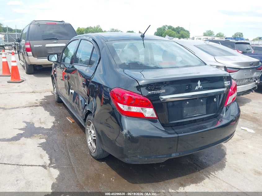 2019 Mitsubishi Mirage VIN ML32F3FJ8KHF17193 IAAI salvage auction — SIDE, Salvage (North Carolina), sold $1,100 on 2026-07-20 (photo 3)