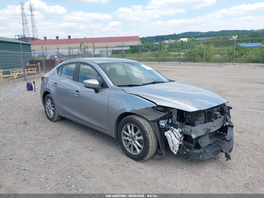 2016 Mazda 3 VIN JM1BM1U74G1333798 IAAI salvage auction — FRONT & REAR, Salvage Title, sold $1,050 on 2026-07-31 (photo 1)