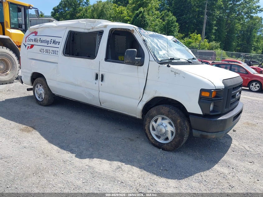 2010 Ford E 150 VIN 1FTNE1EL0ADA92799 IAAI salvage auction — ROLLOVER, Clear (Virginia), sold $575 on 2026-07-07 (photo 1)