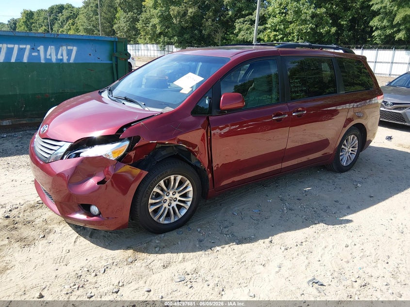 2013 Toyota Sienna VIN 5TDYK3DC1DS398101 IAAI salvage auction — FRONT END, Salvage Title, sold $4,650 on 2026-07-16 (photo 2)