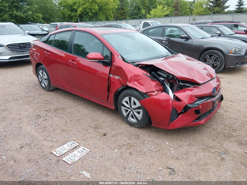 2016 Toyota Prius VIN JTDKARFU0G3523466 IAAI salvage auction — RIGHT FRONT, Salvage Title, sold $3,000 on 2026-07-15 (photo 1)
