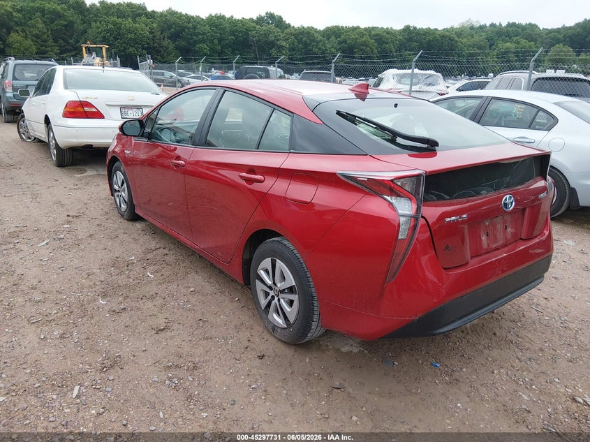 2016 Toyota Prius VIN JTDKARFU0G3523466 IAAI salvage auction — RIGHT FRONT, Salvage Title, sold $3,000 on 2026-07-15 (photo 3)