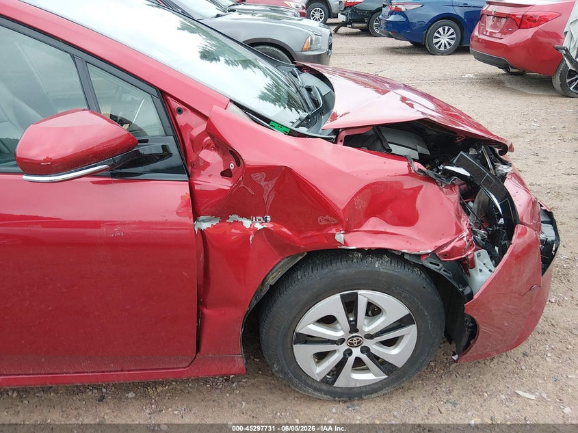 2016 Toyota Prius VIN JTDKARFU0G3523466 IAAI salvage auction — RIGHT FRONT, Salvage Title, sold $3,000 on 2026-07-15 (photo 6)