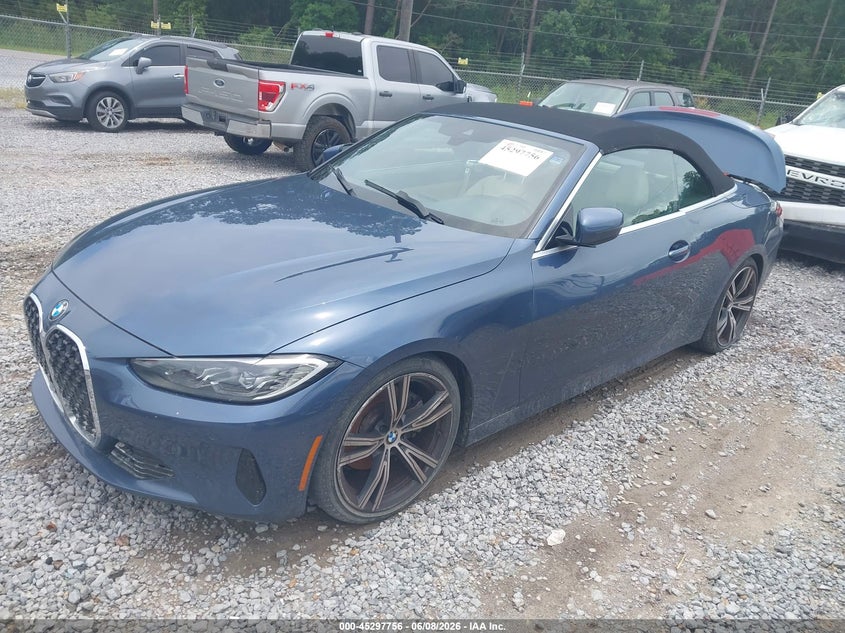 2021 BMW 4er VIN WBA23AT09MCG03079 IAAI salvage auction — WATER/FLOOD, Flood (Mississippi), sold $6,950 on 2026-08-07 (photo 2)