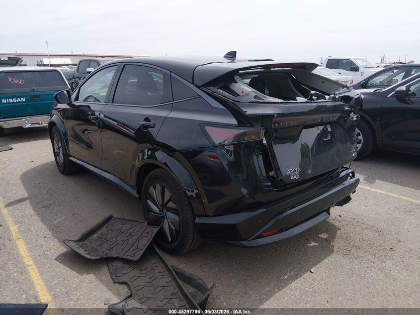 2025 Nissan Ariya VIN JN8DF0BF9SM768948 IAAI salvage auction — FRONT & REAR, Salvage Title, sold $9,250 on 2026-07-28 (photo 3)