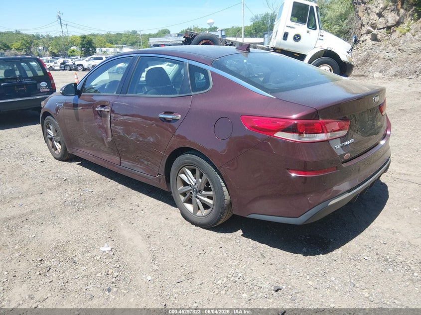 2020 Kia Optima VIN 5XXGT4L39LG427229 IAAI salvage auction — LEFT SIDE, Salvage Title, sold $700 on 2026-07-14 (photo 3)