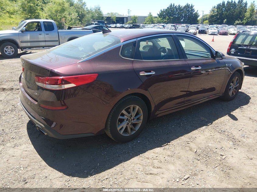 2020 Kia Optima VIN 5XXGT4L39LG427229 IAAI salvage auction — LEFT SIDE, Salvage Title, sold $700 on 2026-07-14 (photo 4)