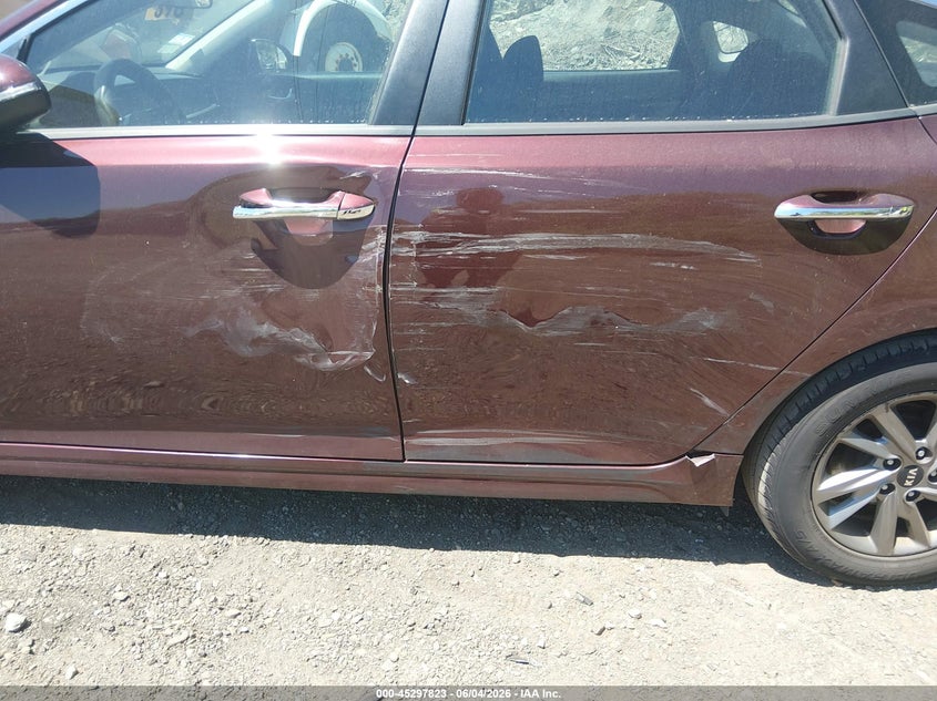 2020 Kia Optima VIN 5XXGT4L39LG427229 IAAI salvage auction — LEFT SIDE, Salvage Title, sold $700 on 2026-07-14 (photo 6)