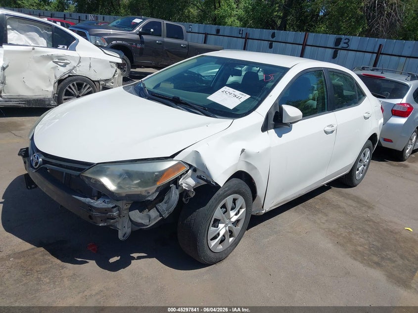 2015 Toyota Corolla VIN 2T1BURHEXFC359145 IAAI salvage auction — FRONT END, Salvage Title, sold $2,850 on 2026-07-09 (photo 2)