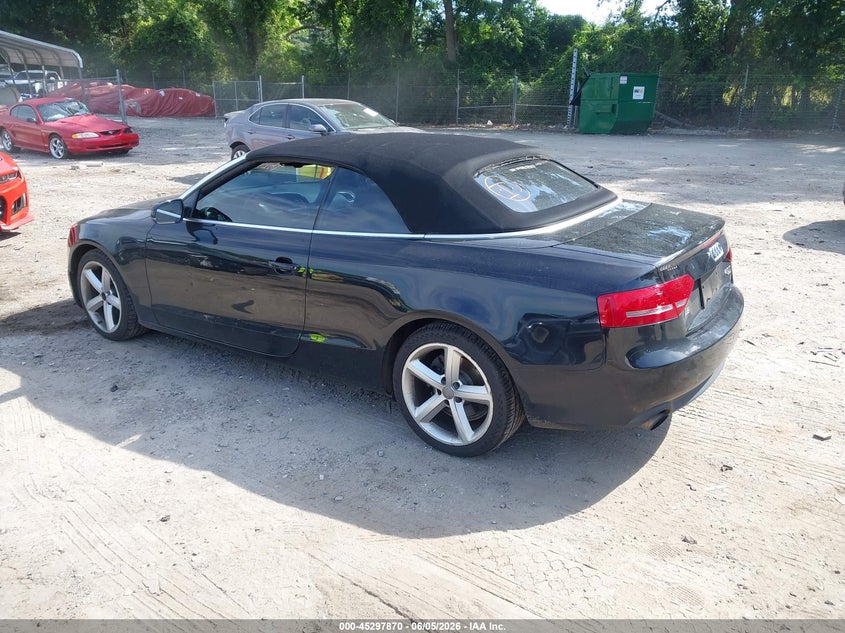2012 Audi A5 VIN WAULFAFHXCN001840 IAAI salvage auction — MECHANICAL, Clear (New Jersey), sold $550 on 2026-07-17 (photo 3)