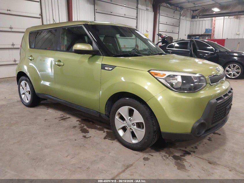 2014 Kia Soul VIN KNDJN2A25E7044964 IAAI salvage auction — HAIL, Salvage (Iowa), sold $1,350 on 2026-07-07 (photo 1)