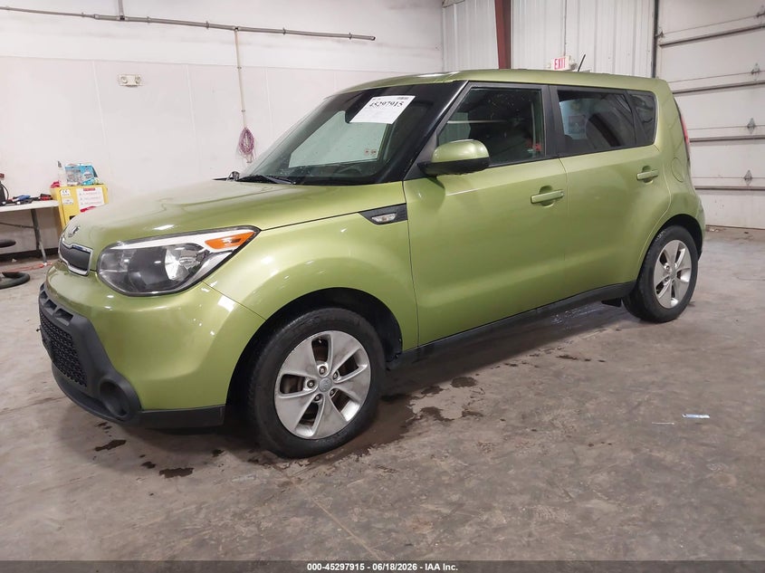 2014 Kia Soul VIN KNDJN2A25E7044964 IAAI salvage auction — HAIL, Salvage (Iowa), sold $1,350 on 2026-07-07 (photo 2)
