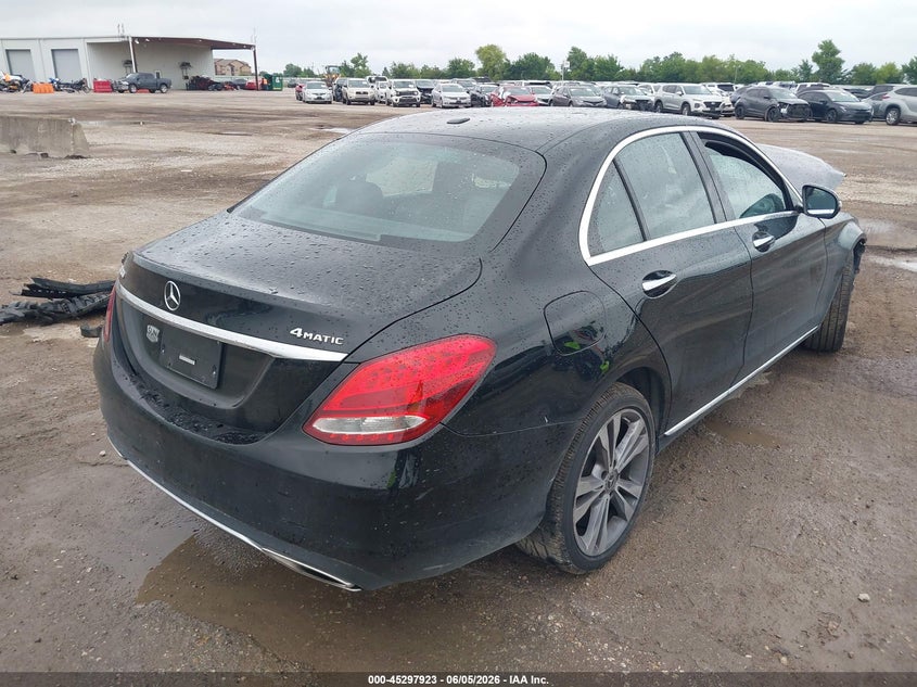 2018 Mercedes-benz C-klasse VIN 55SWF4KBXJU275438 IAAI salvage auction — FRONT END, Salvage Title, sold $1,850 on 2026-07-29 (photo 4)