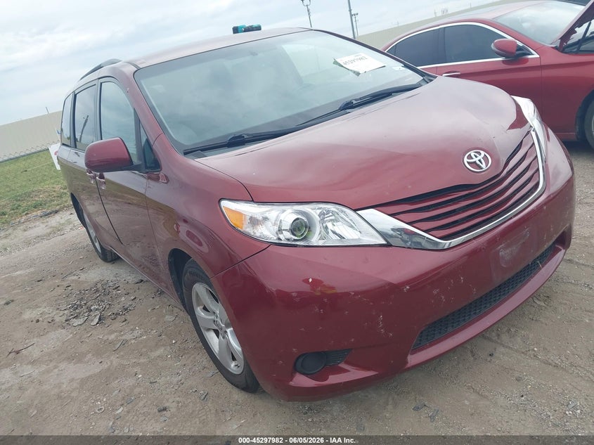 2015 Toyota Sienna VIN 5TDKK3DC8FS619637 IAAI salvage auction — LEFT SIDE, Salvage (Texas), sold $3,400 on 2026-07-29 (photo 1)