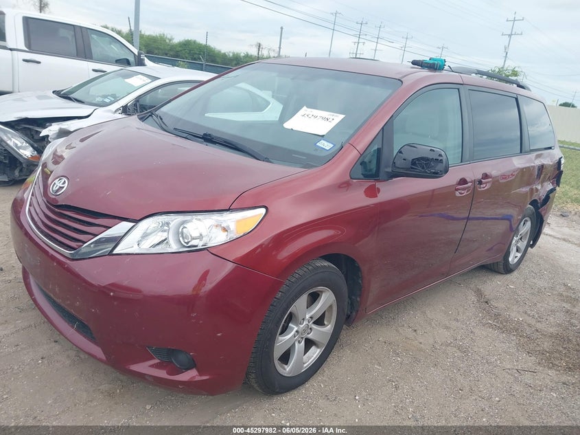 2015 Toyota Sienna VIN 5TDKK3DC8FS619637 IAAI salvage auction — LEFT SIDE, Salvage (Texas), sold $3,400 on 2026-07-29 (photo 2)