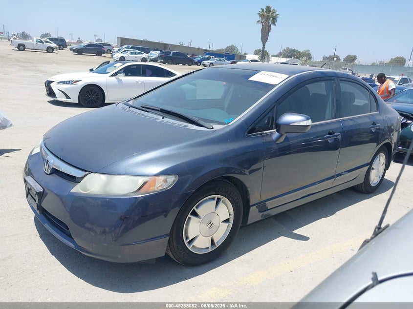 2006 Honda Civic hybrid VIN JHMFA36246S027862 IAAI salvage auction — RIGHT SIDE, Salvage (California), sold $825 on 2026-07-15 (photo 2)