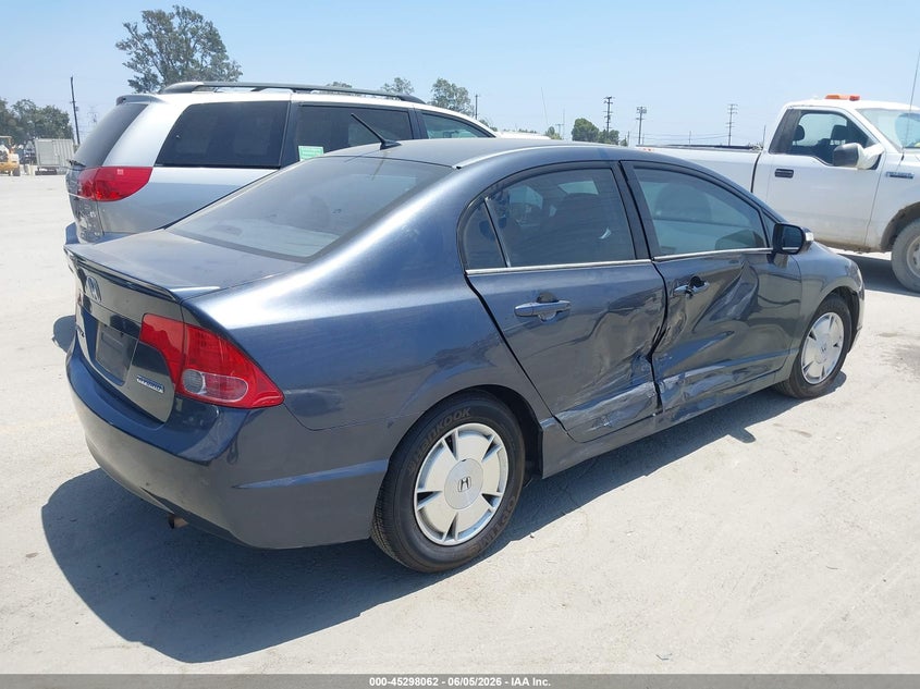 2006 Honda Civic hybrid VIN JHMFA36246S027862 IAAI salvage auction — RIGHT SIDE, Salvage (California), sold $825 on 2026-07-15 (photo 4)