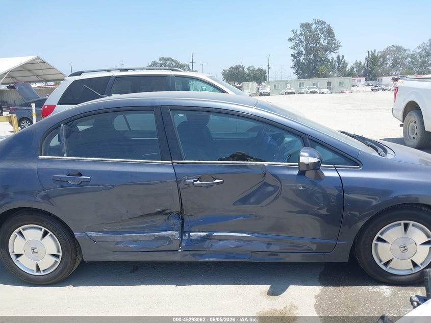 2006 Honda Civic hybrid VIN JHMFA36246S027862 IAAI salvage auction — RIGHT SIDE, Salvage (California), sold $825 on 2026-07-15 (photo 6)