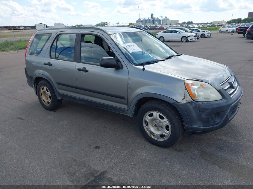 2005 Honda Cr-v VIN JHLRD78565C043643 IAAI salvage auction — RIGHT FRONT, Clear (Minnesota), sold $275 on 2026-07-20 (photo 1)