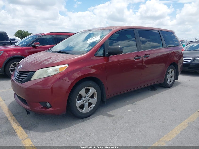 2011 Toyota Sienna VIN 5TDZK3DC8BS132740 IAAI salvage auction — REPOSSESSION, Nrc Lienholder Repossession Paperwork (Texas), sold $1,575 on 2026-07-24 (photo 2)