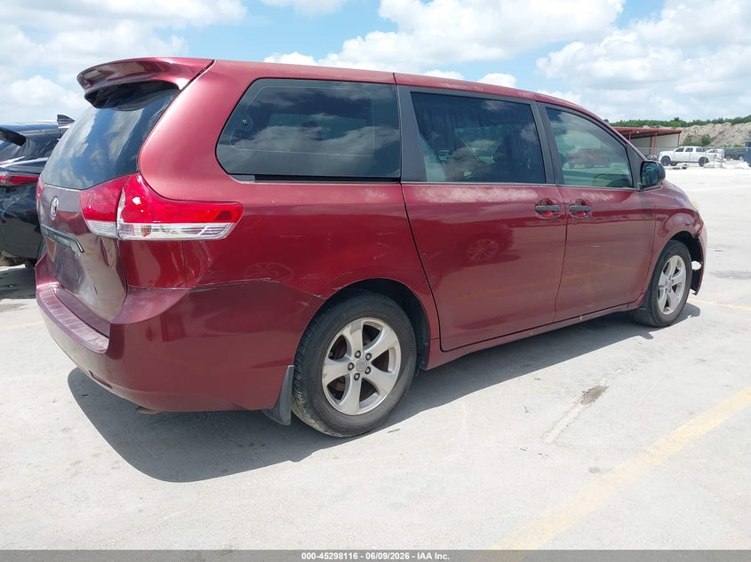 2011 Toyota Sienna VIN 5TDZK3DC8BS132740 IAAI salvage auction — REPOSSESSION, Nrc Lienholder Repossession Paperwork (Texas), sold $1,575 on 2026-07-24 (photo 4)