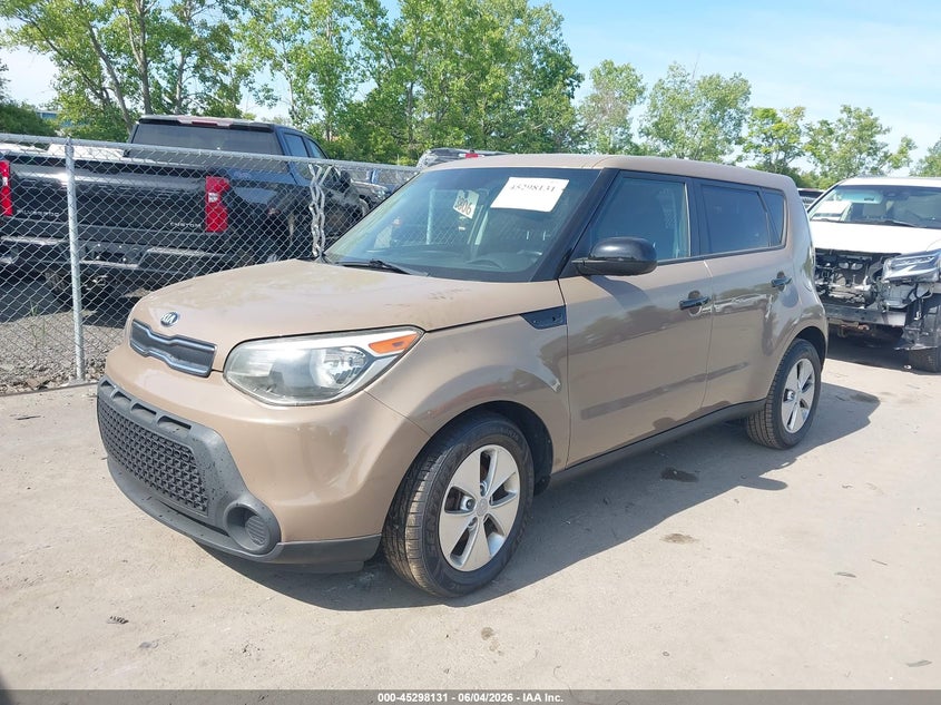 2015 Kia Soul VIN KNDJN2A21F7167985 IAAI salvage auction — THEFT, Salvage Title, sold $600 on 2026-07-16 (photo 2)