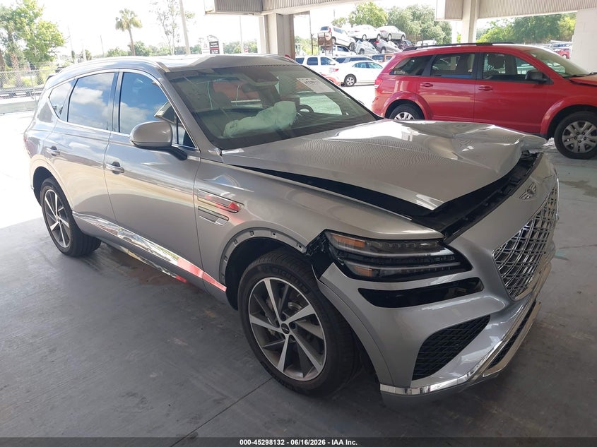 2026 Genesis Gv80 VIN KMUHGESB2TU302037 IAAI salvage auction — FRONT END, Rebuildable (Florida), sold $17,050 on 2026-07-06 (photo 1)