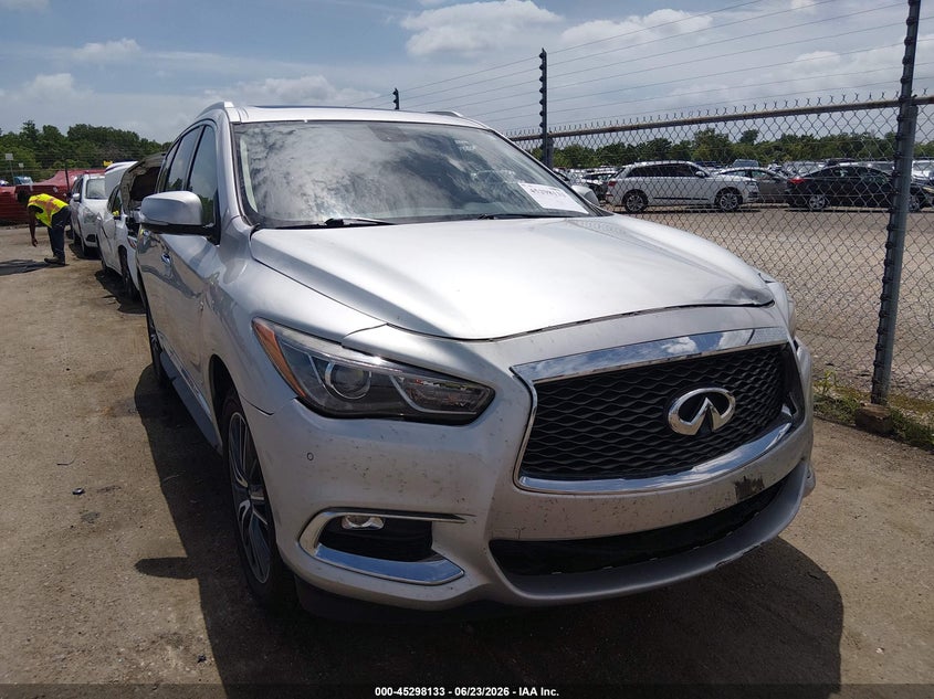 2017 Infiniti Qx60 VIN 5N1DL0MNXHC549502 IAAI salvage auction — FRONT END, Salvage Title, sold $7,200 on 2026-08-17 (photo 1)