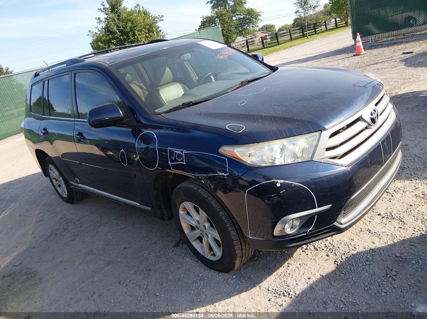 2012 Toyota Highlander VIN 5TDZK3EH6CS087129 IAAI salvage auction — FRONT END, Salvage Title, sold $3,100 on 2026-07-10 (photo 1)