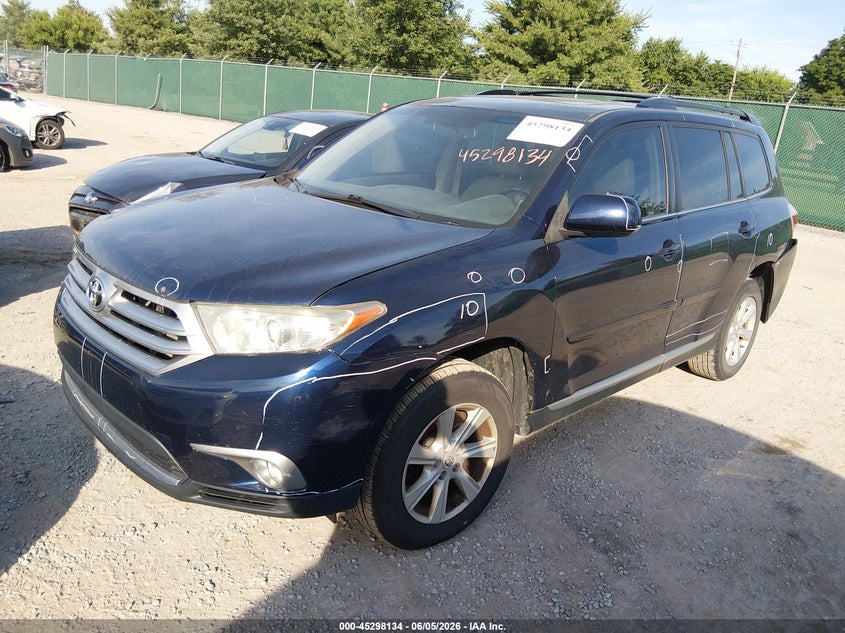 2012 Toyota Highlander VIN 5TDZK3EH6CS087129 IAAI salvage auction — FRONT END, Salvage Title, sold $3,100 on 2026-07-10 (photo 2)