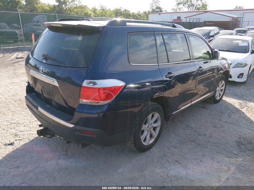 2012 Toyota Highlander VIN 5TDZK3EH6CS087129 IAAI salvage auction — FRONT END, Salvage Title, sold $3,100 on 2026-07-10 (photo 4)