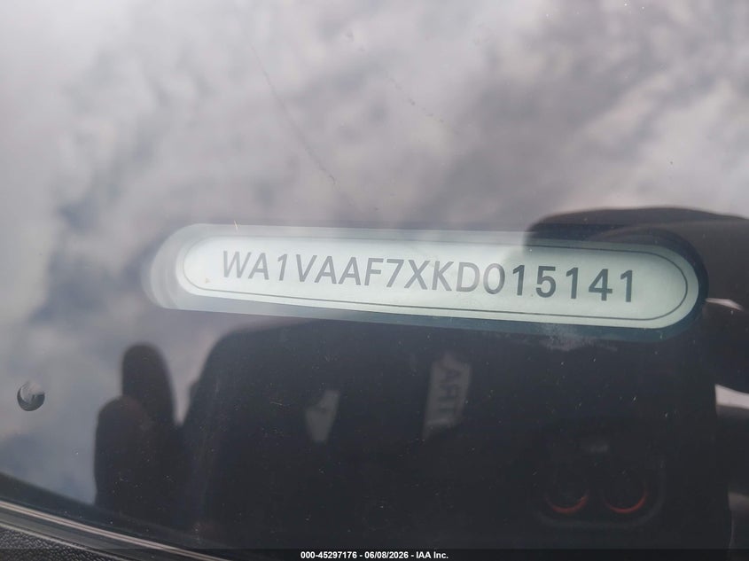 2019 Audi Q7 VIN WA1VAAF7XKD015141 IAAI salvage auction — REAR END, Original (Texas), sold $13,200 on 2026-07-31 (photo 9)