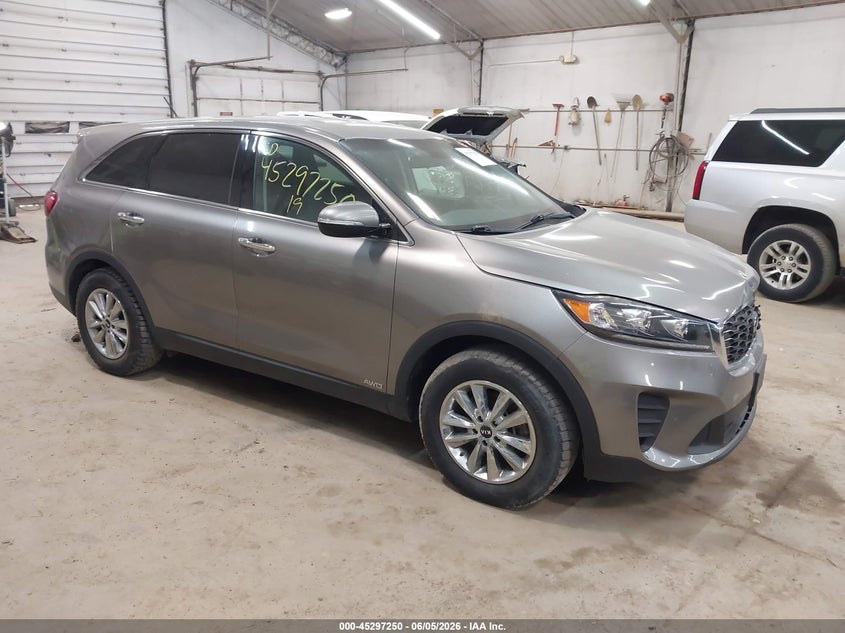 2019 Kia Sorento VIN 5XYPGDA57KG482345 IAAI salvage auction — FRONT END, Salvage (Texas), sold $25 on 2026-07-30 (photo 1)