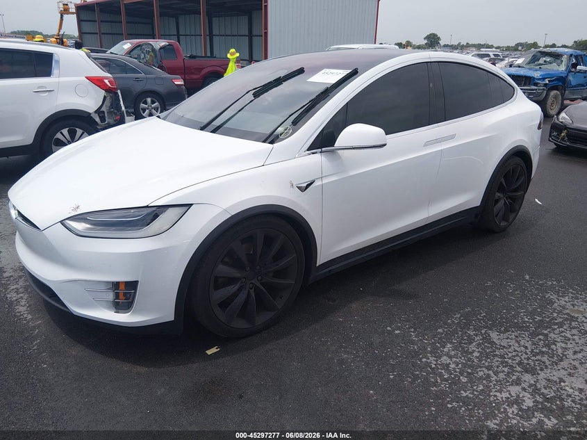 2017 Tesla Model x VIN 5YJXCBE27HF024899 IAAI salvage auction — REAR END, Salvage Title, sold $8,700 on 2026-07-20 (photo 2)