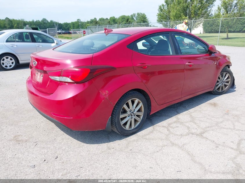 2016 Hyundai Elantra VIN KMHDH4AE6GU518205 IAAI salvage auction — FRONT END, Salvage Title, sold $375 on 2026-07-07 (photo 4)