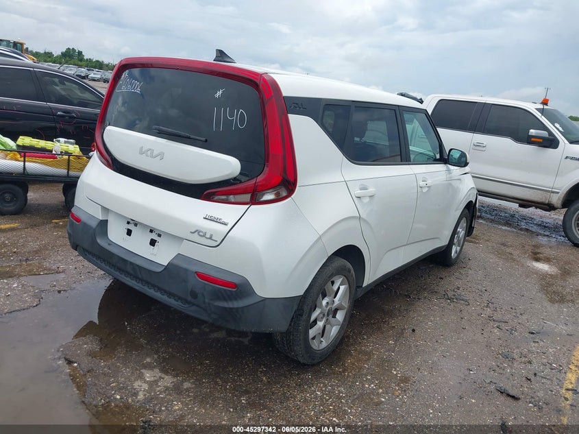 2022 Kia Soul VIN KNDJ23AU1N7151140 IAAI salvage auction — FRONT END, Salvage Title, sold $1,550 on 2026-07-22 (photo 4)