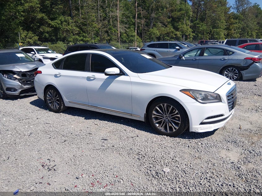 2015 Hyundai Genesis VIN KMHGN4JE9FU089968 IAAI salvage auction — FRONT END, Salvage Title, sold $1,750 on 2026-07-21 (photo 1)