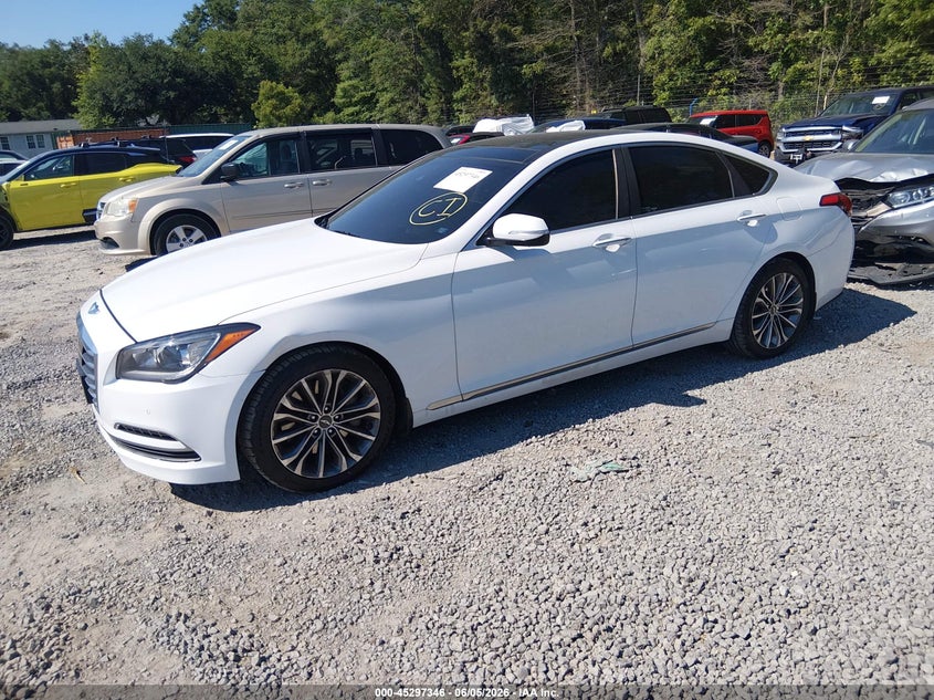 2015 Hyundai Genesis VIN KMHGN4JE9FU089968 IAAI salvage auction — FRONT END, Salvage Title, sold $1,750 on 2026-07-21 (photo 2)