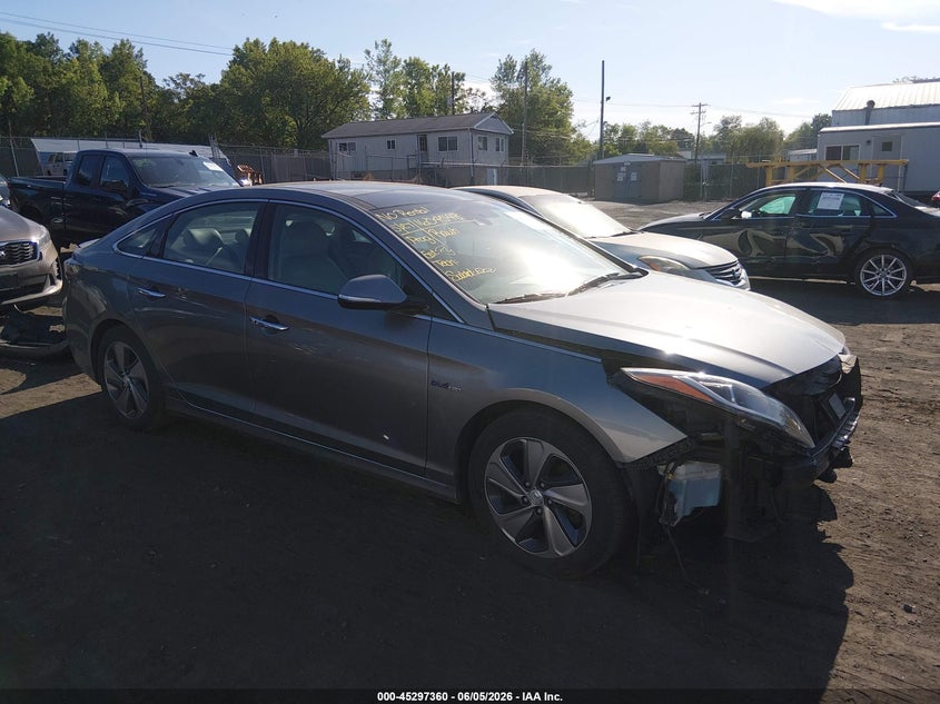 2017 Hyundai Sonata VIN KMHE34L11HA057222 IAAI salvage auction — FRONT END, Salvage (Pennsylvania), sold $1,525 on 2026-07-28 (photo 1)
