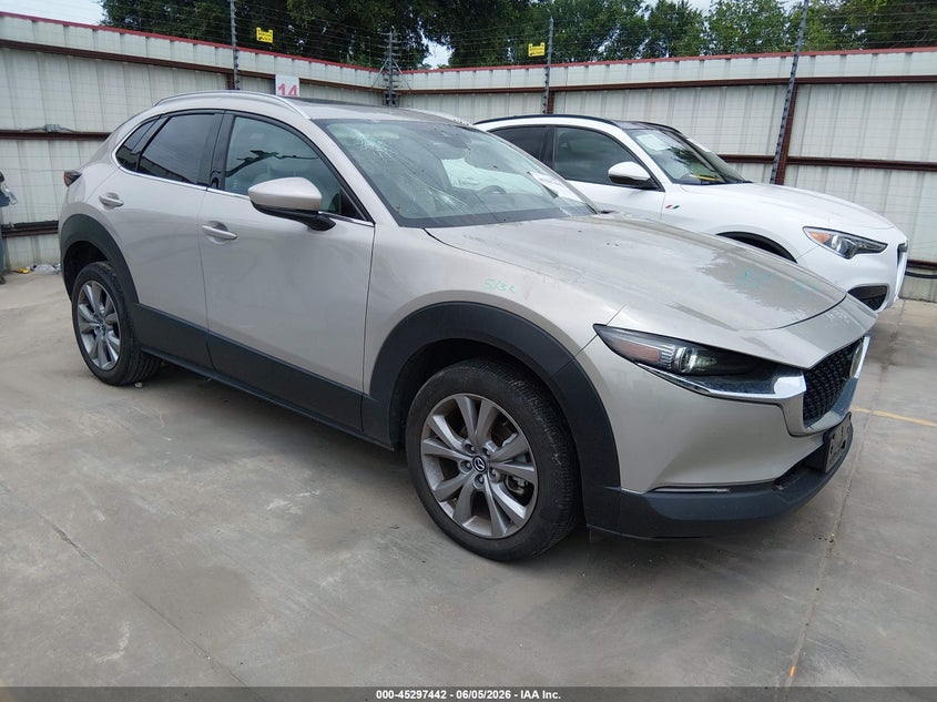 2023 Mazda Cx-30 VIN 3MVDMBDM7PM580383 IAAI salvage auction — STORM DAMAGE, Original (Texas), sold $8,600 on 2026-08-03 (photo 1)
