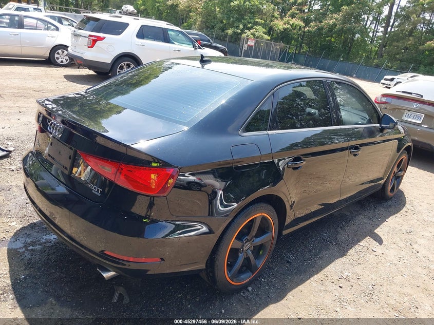 2015 Audi A3 VIN WAUBFGFFXF1011440 IAAI salvage auction — LEFT SIDE, Clear (Virginia), sold $1,450 on 2026-07-23 (photo 4)