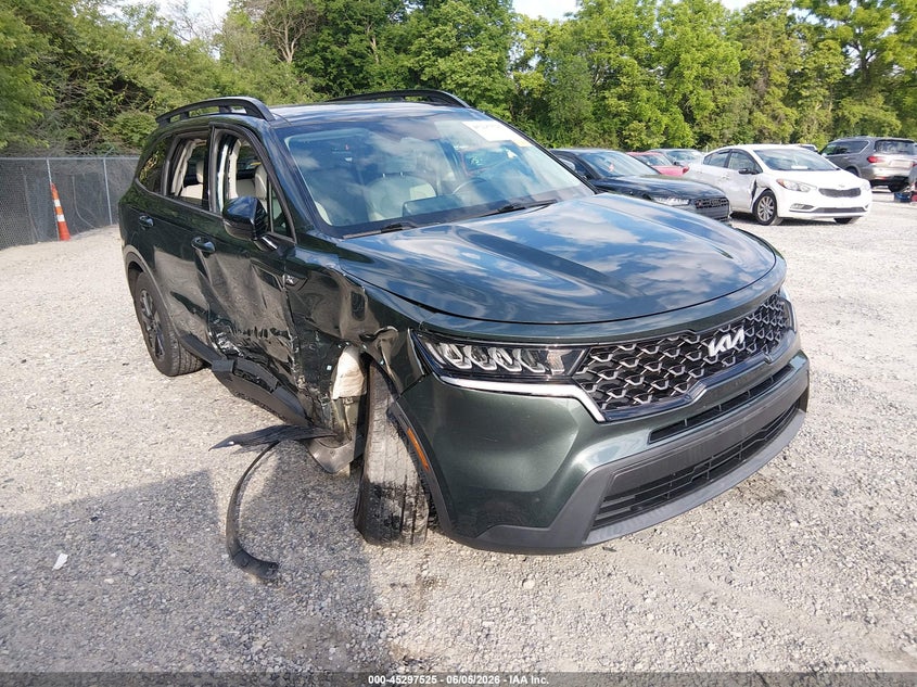 2022 Kia Sorento VIN 5XYRLDLC7NG139880 IAAI salvage auction — RIGHT SIDE, Salvage Title, sold $8,750 on 2026-07-07 (photo 1)