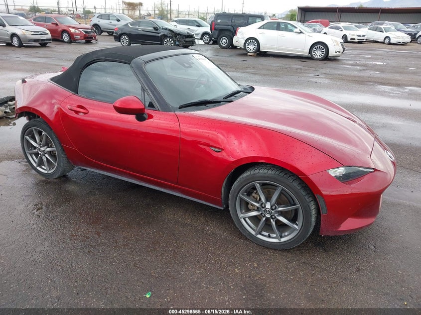 2021 Mazda Mx-5 VIN JM1NDAD75M0458498 IAAI salvage auction — REAR END, Salvage (Arizona), sold $3,850 on 2026-07-09 (photo 1)