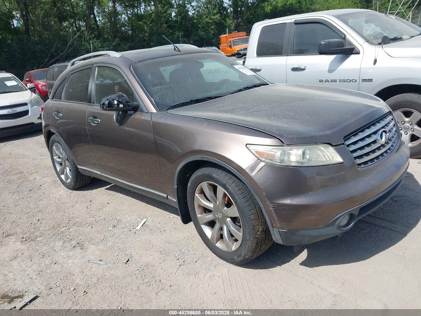 2004 Infiniti Fx35 VIN JNRAS08W84X210446 IAAI salvage auction — NORMAL WEAR, Clear (Indiana), sold $600 on 2026-07-15 (photo 1)