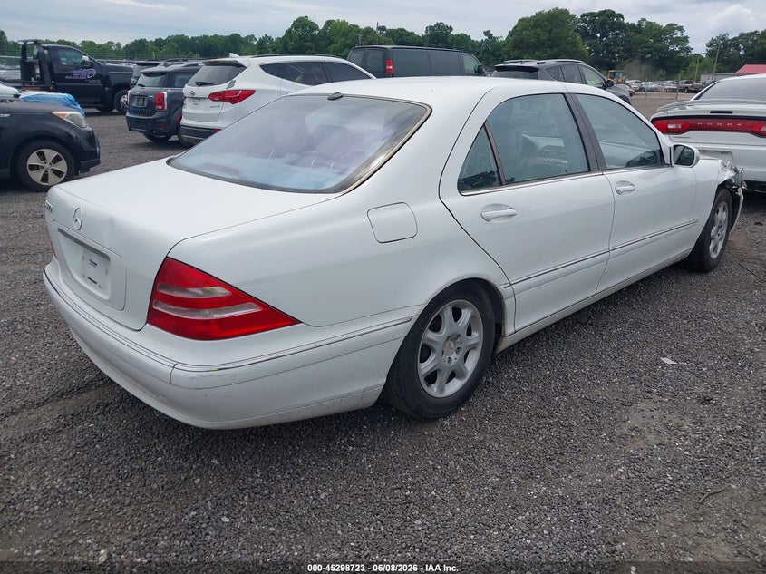 2001 Mercedes-benz S-klasse VIN WDBNG75J61A206283 IAAI salvage auction — RIGHT FRONT, Salvage (South Carolina), sold $550 on 2026-07-07 (photo 4)