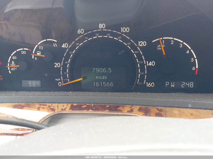 2001 Mercedes-benz S-klasse VIN WDBNG75J61A206283 IAAI salvage auction — RIGHT FRONT, Salvage (South Carolina), sold $550 on 2026-07-07 (photo 7)
