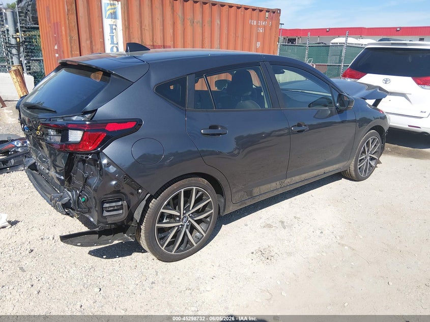 2025 Subaru Impreza VIN JF1GUAFC8S8327802 IAAI salvage auction — REAR END, Salvage - Greater Than 75% (Maryland), sold $3,350 on 2026-08-02 (photo 4)