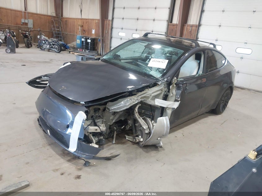 2023 Tesla Model y VIN 7SAYGDED4PF959109 IAAI salvage auction — LEFT FRONT, Salvage Title, sold $4,500 on 2026-07-29 (photo 2)