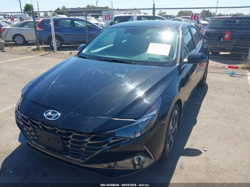 2023 Hyundai Elantra VIN KMHLN4AJXPU080743 IAAI salvage auction — REAR END, Salvage Title, sold $7,500 on 2026-07-08 (photo 2)